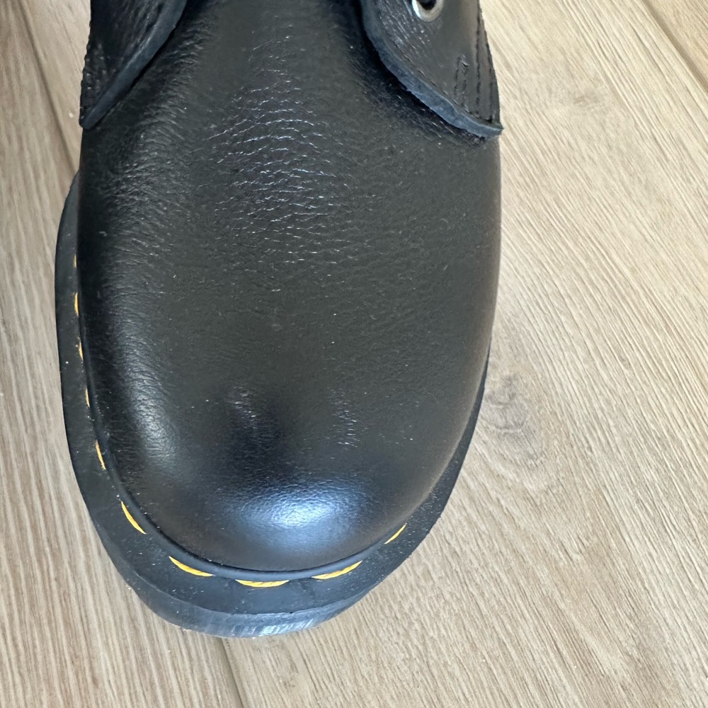 DOC MARTEN Jadon Black Leather Faux Fur Lined Platform Boot - Picture 8 of 14